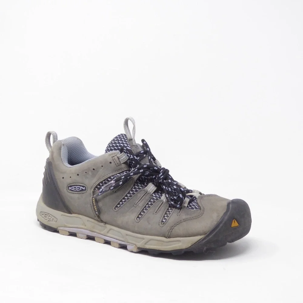 KEEN Womens Bryce Hiking Shoes Gray KEEN.DRY Waterproof Trail Low Top 7.5